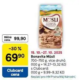 Tesco Bonavita mustli nabídka
