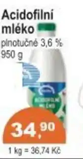 Coop Acidofilní mléko plnotučné 3,6 % nabídka