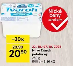 Tesco Milko tvaroh polotučný nabídka