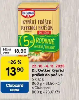 Tesco Dr. oetker kypřící prášek do pečiva nabídka