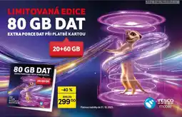 Tesco Limitovaná edice 80gb dat nabídka