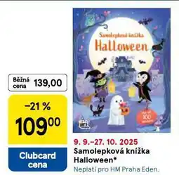 Tesco Samolepková knížka halloween nabídka