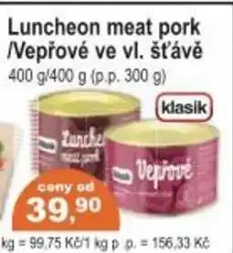 Coop Luncheon meat pork /Vepřové ve vl. šťávě nabídka
