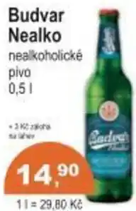Coop Budvar Nealko nealkoholické nabídka