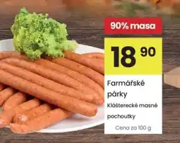 Kubík potraviny Farmářské párky nabídka