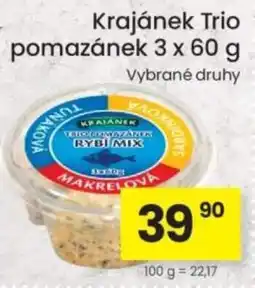 Kubík potraviny Krajánek Trio pomazánek nabídka