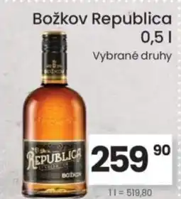 Kubík potraviny Božkov Republica nabídka