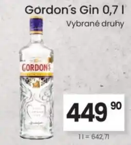 Kubík potraviny Gordon's Gin nabídka