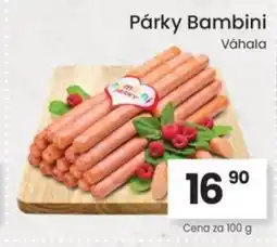 Kubík potraviny Párky Bambini nabídka