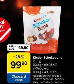 Tesco Kinder Schokobons, 200 g nabídka