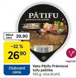 Tesco Veto Pâtifu Prémiová tofu paštika, 100 g nabídka