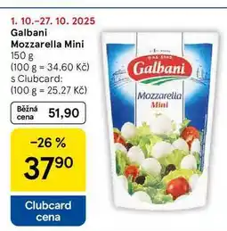 Tesco Galbani Mozzarella Mini, 150 g nabídka