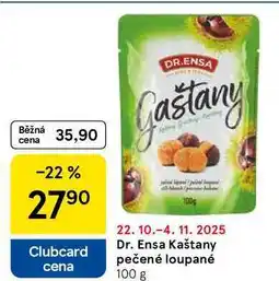 Tesco Dr. Ensa Kaštany pečené loupané, 100 g nabídka