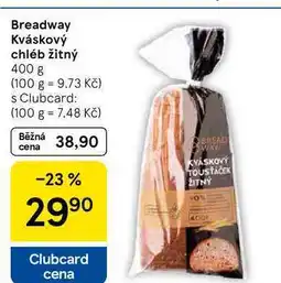 Tesco Breadway Kváskový chléb žitný, 400 g nabídka