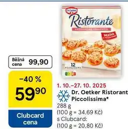 Tesco Dr. Oetker Ristorant Piccolissima, 288 g nabídka