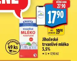 Albert MADETA Jihočeské trvanlivé mléko 3.5% nabídka
