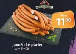 COOP TIP Javořické párky nabídka