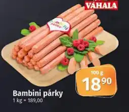 COOP TIP Bambini párky nabídka