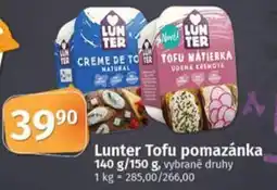 COOP TIP Lunter Tofu pomazánka nabídka