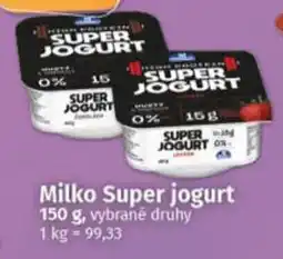 COOP TIP Milko Super jogurt nabídka