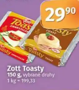 COOP TIP Zott Toasty nabídka