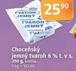 COOP TIP Choceňský jemný tvaroh 6 % t. v s. nabídka