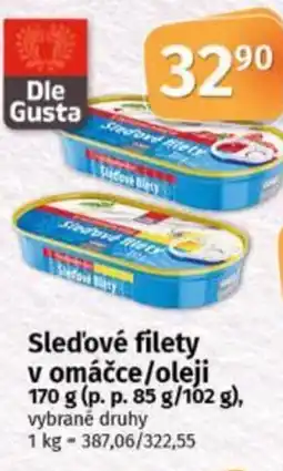 COOP TIP Sledové filety v omáčce/olej nabídka