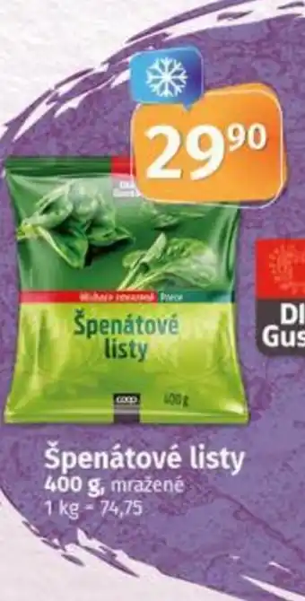 COOP TIP Špenátové listy nabídka