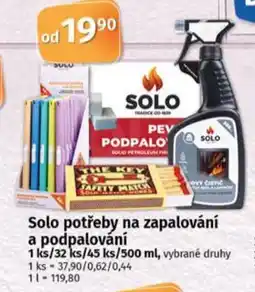 COOP TIP Solo potřeby na zapalování a podpalování nabídka