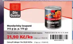 COOP TIP Mandarinky loupané nabídka