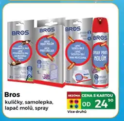 Tamda Foods BROS kuličky, samolepka, lapač molů, spray nabídka
