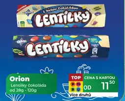 Tamda Foods Orion Lentilky čokoláda nabídka