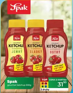 Tamda Foods Spak gourmet ketchup nabídka