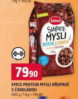 Terno Emco protein mysli křupavé s čokoládou 500g nabídka