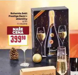 Billa Bohemia sekt prestige demi + skleničky nabídka