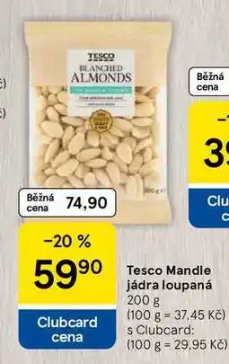 Tesco Tesco Mandle jádra loupaná, 200 g nabídka