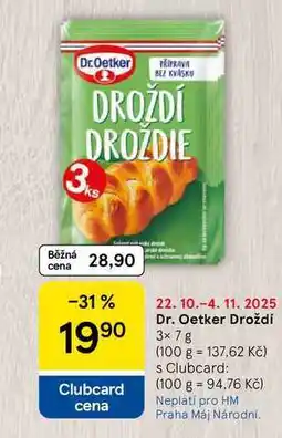 Tesco Dr. Oetker Droždí, 3x 7 g nabídka