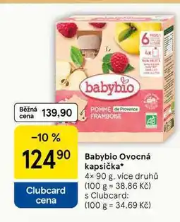 Tesco Babybio Ovocná kapsička, 4x 90 g nabídka
