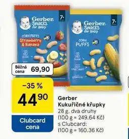 Tesco Gerber Kukuřičné křupky, 28 g nabídka