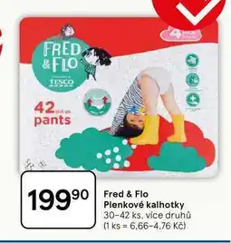 Tesco Fred & Flo Plenkové kalhotky, 30-42 ks nabídka