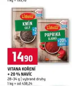 Terno Vitana koření + 20 % navíc, 28-34g nabídka