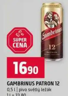 Terno Gambrinus patron 12 0,5l nabídka