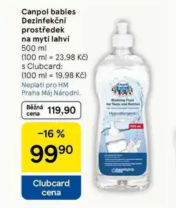 Tesco Canpol babies Dezinfekční prostředek na mytí lahví, 500 ml nabídka