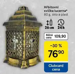 Tesco Hřbitovní svíčka lucerna, 80 g nabídka
