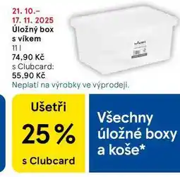 Tesco Úložný box s víkem 11 l nabídka