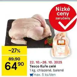 Tesco Tesco Kuře celé, 1 kg, chlazené, balené nabídka