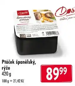Qanto Dostal Ptáček španělský, rýže nabídka
