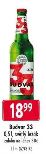 Qanto Budvar 33, světlý ležák nabídka