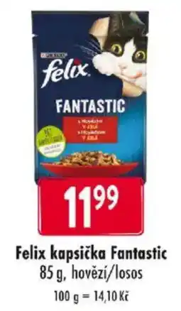 Qanto Felix kapsička Fantastic, hovězí/losos nabídka