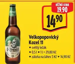 Albert Velkopopovický Kozel 11 nabídka